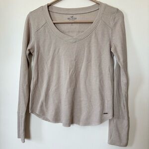 🎉4/30$🎉🤎 Hollister Ribbed Knit Long Sleeve Top – XS 🤎